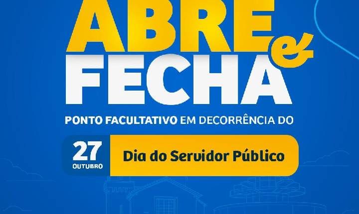 Confira o abre e fecha da Prefeitura de Araraquara com o ponto facultativo do Dia do Servidor!