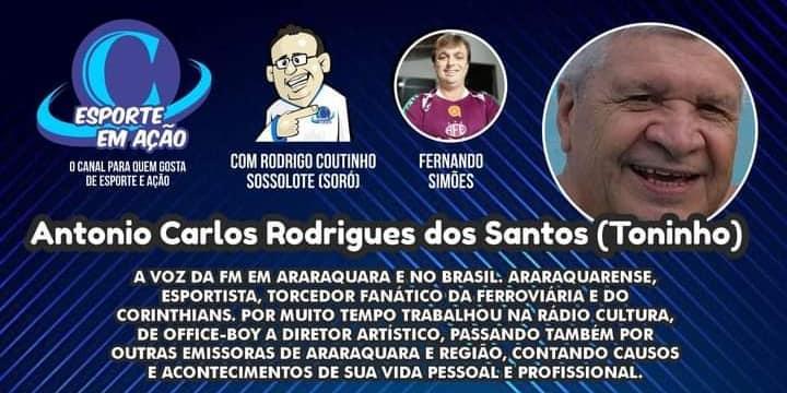 Canal Esporte em Ação#05 com Antonio Carlos Rodrigues dos Santos (Toninho) - 17/02/2023!