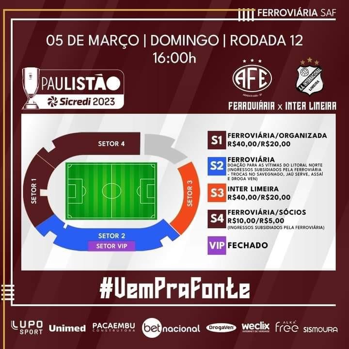 Ferroviária x Inter de Limeira -  Paulistão 2023