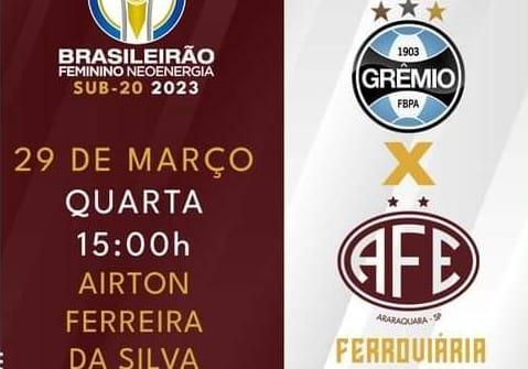 Grêmio x Ferroviária - Brasileiro Sub-20 2023!