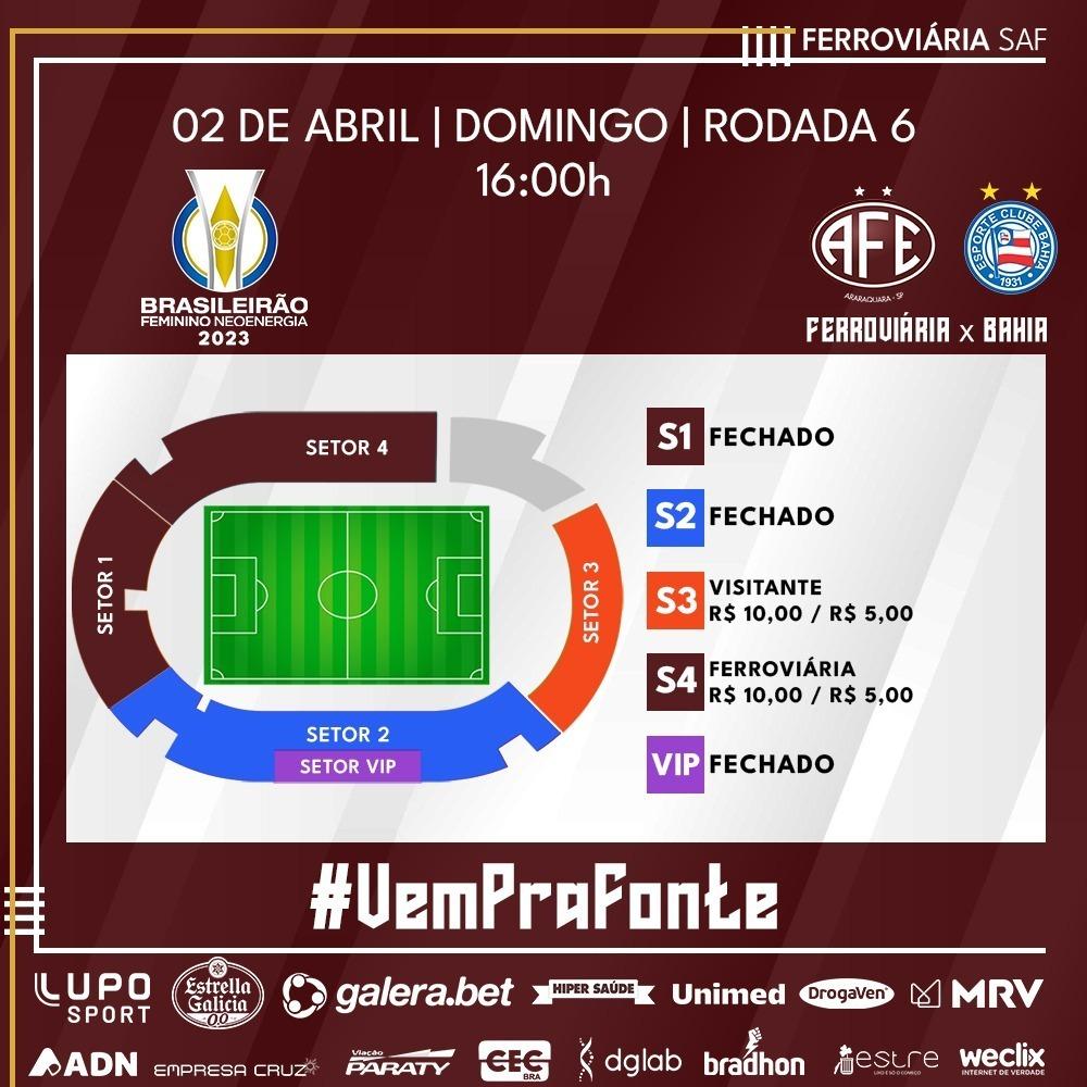 Ingressos on-line já estão à venda pelo total ticket - AFE X BAHIA - BRASILEIRÃO 2023