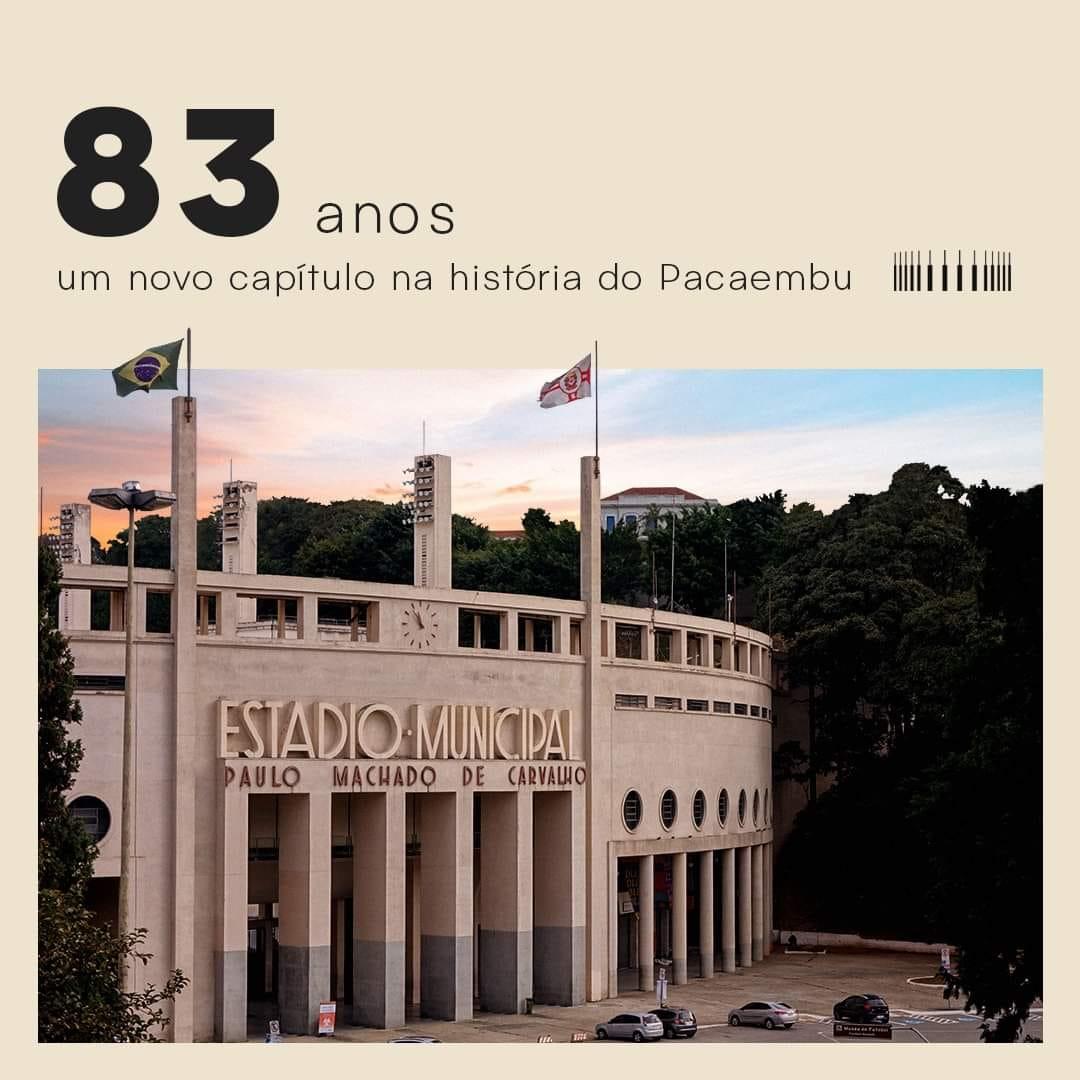O Pacaembu está completando mais um ano de vida!