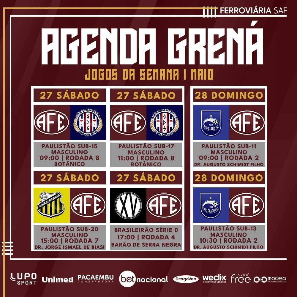 Confira os próximos compromissos da Ferroviária !
