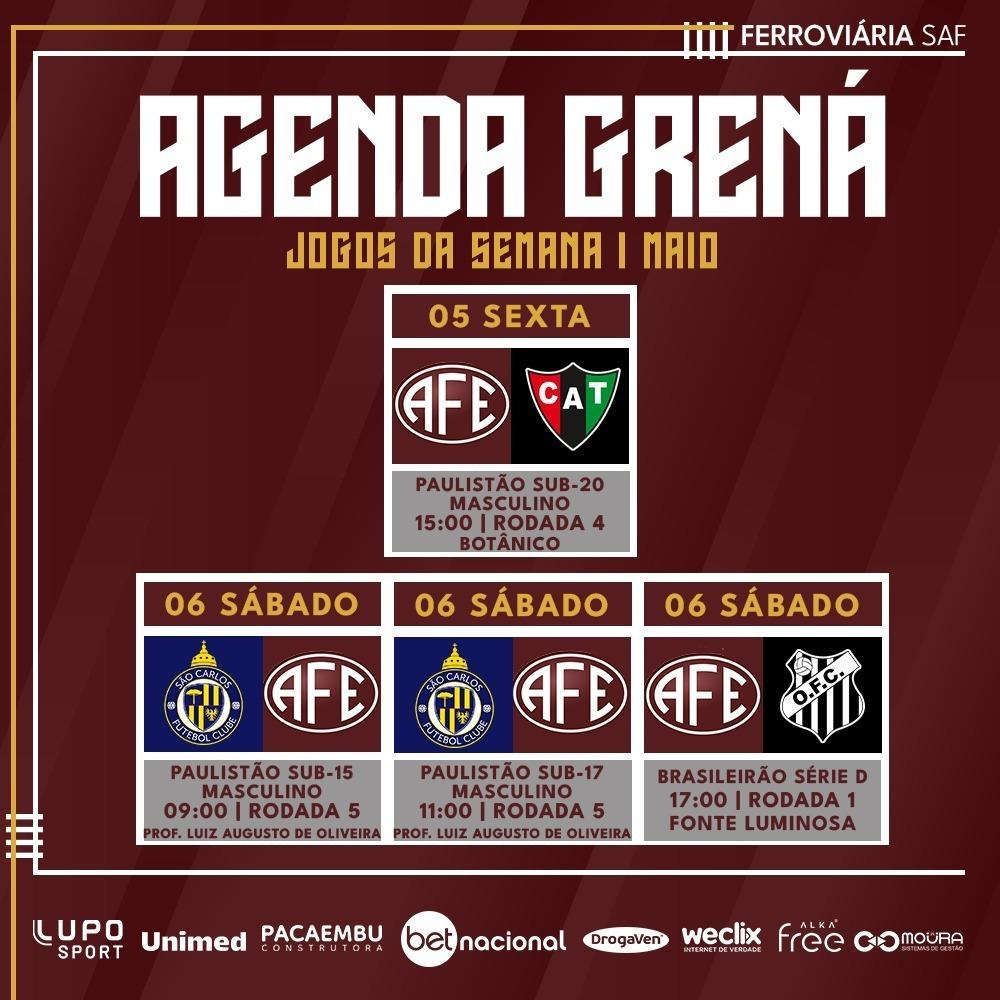 Confira os próximos compromissos da Ferroviária!