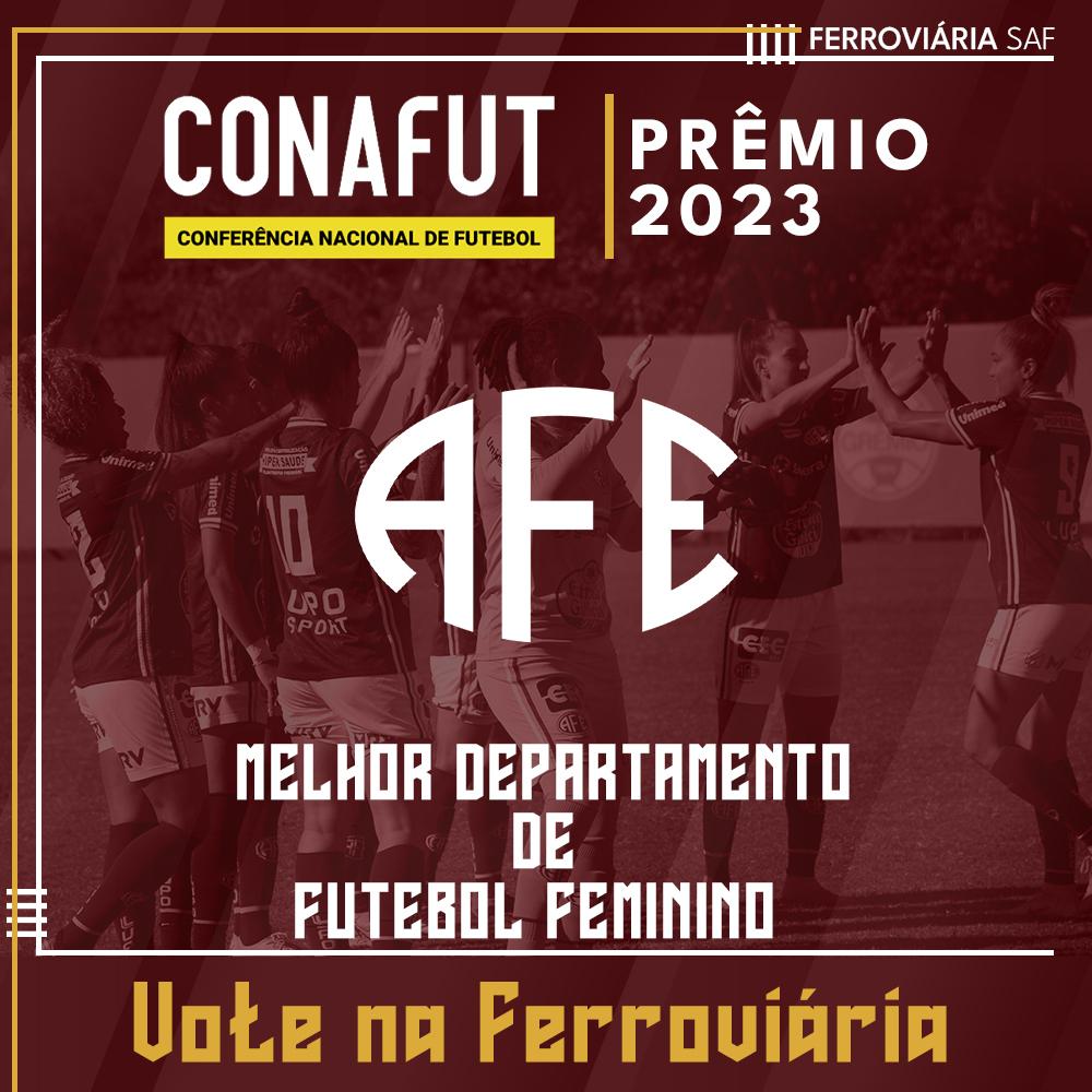 A Ferroviária está concorrendo pelo 4º ano consecutivo como melhor depto de futebol feminino!