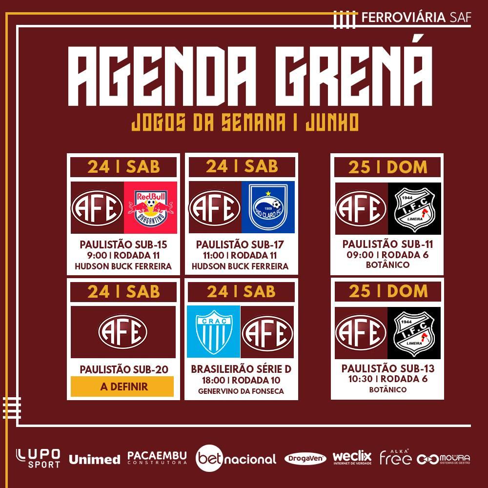 Confira os próximos compromissos da Ferroviária !