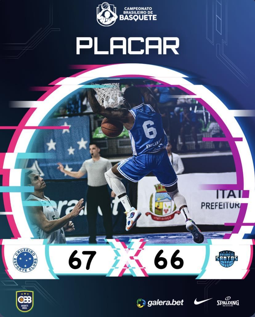 Cruzeiro Basquete 67 X 66 Basquete Santos - CBB 2023!