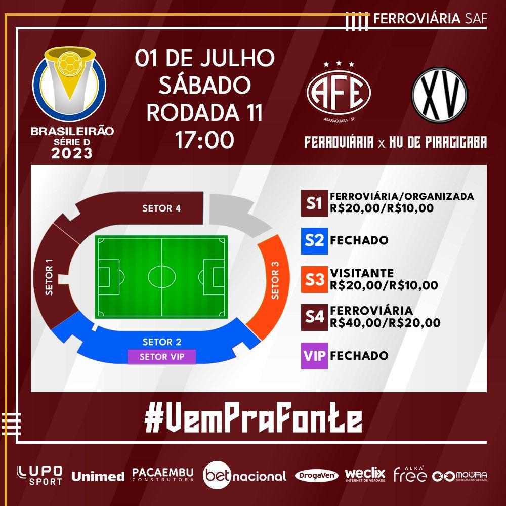 Ferroviária X XV de Piracicaba - Série D 2023!