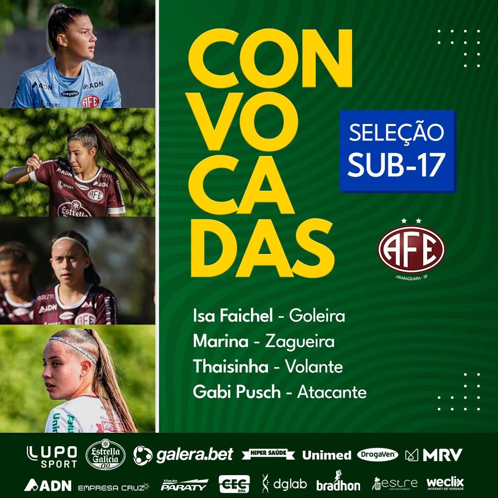 Quatro Guerreirinhas Grenás são convocadas para a Seleção Brasileira Feminina Sub-17!