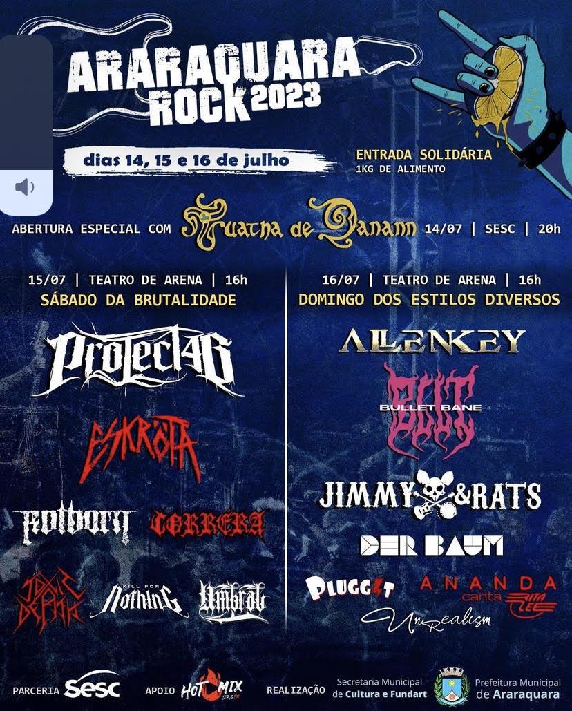 Araraquara Rock 2023 começa nesta Sexta-Feira 14/07 com show no Sesc Araraquara!