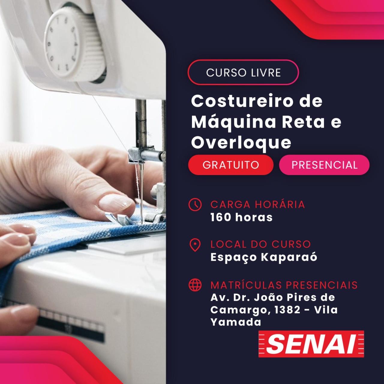 Espaço Kaparaó abre inscrição para Curso de Costureiro em Araraquara!