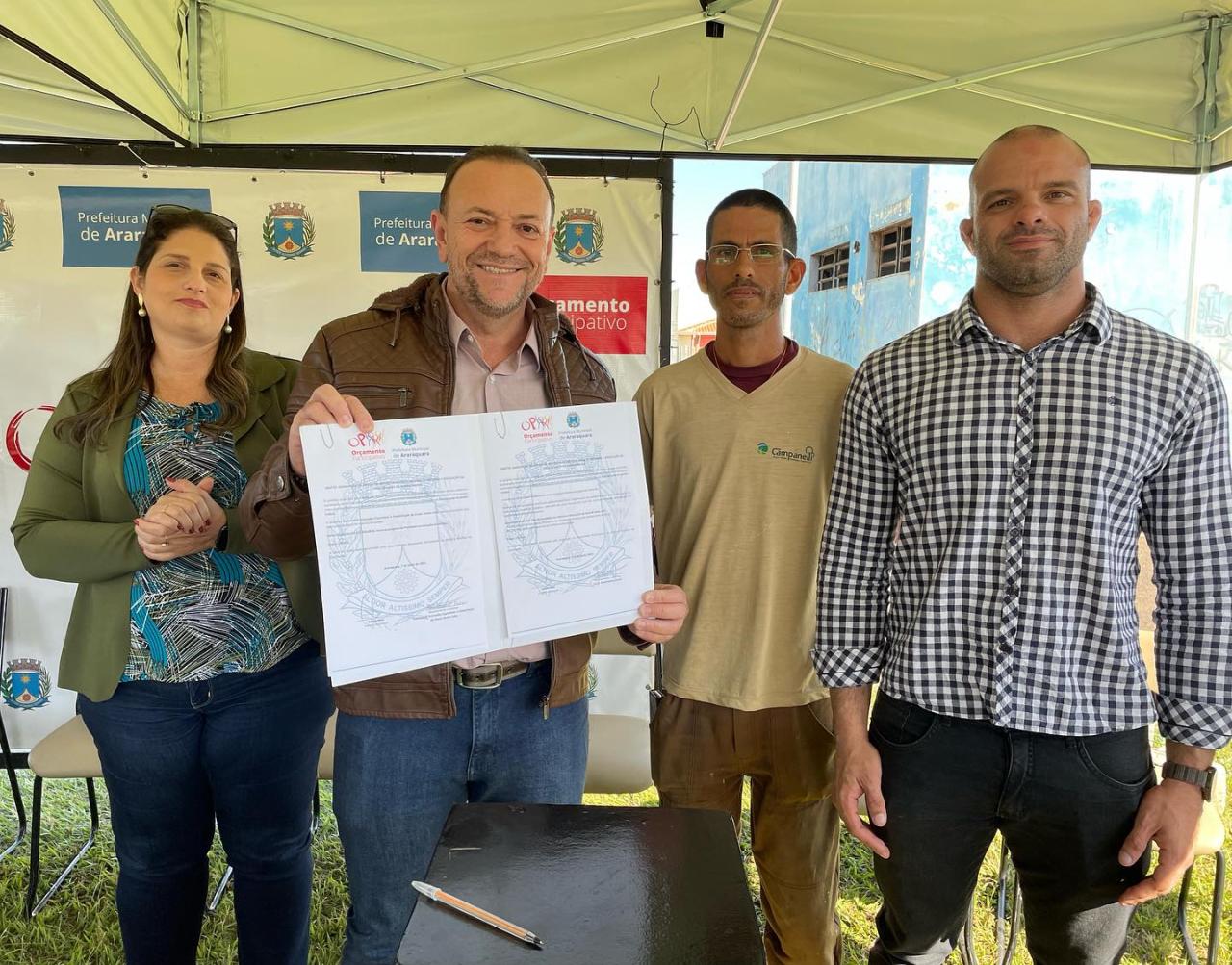 Prefeito Edinho Silva assina ordem de serviço para início das obras na área de lazer do Indaiá!