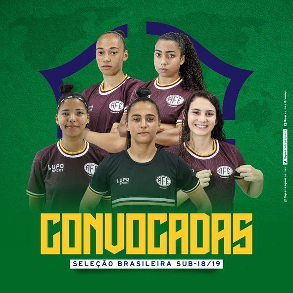 Cinco Guerreirinhas Grenás foram convocadas  para a Seleção Brasileira Sub 19!
