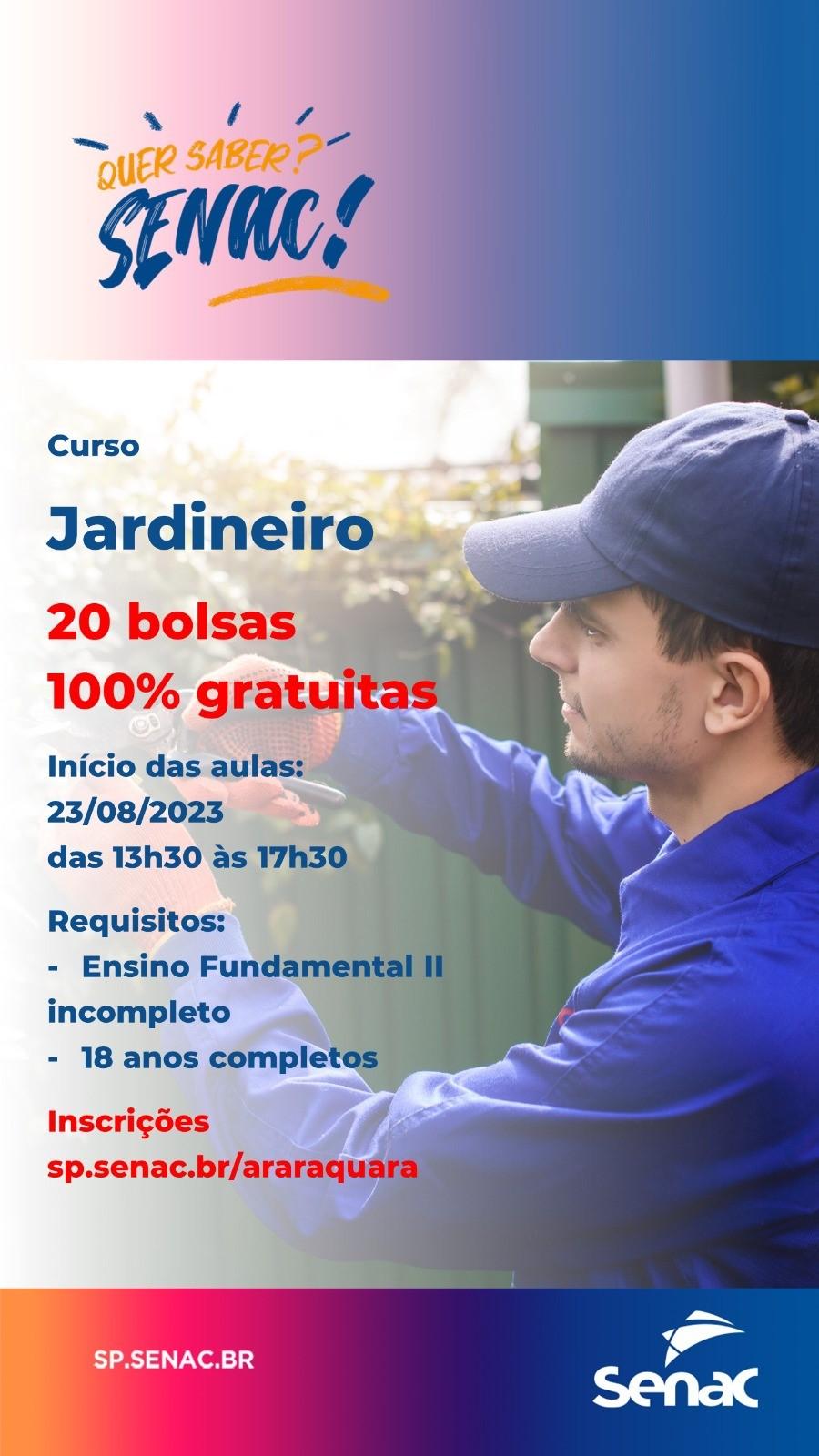 Curso de Jardinagem está com inscrições abertas e gratuítas!