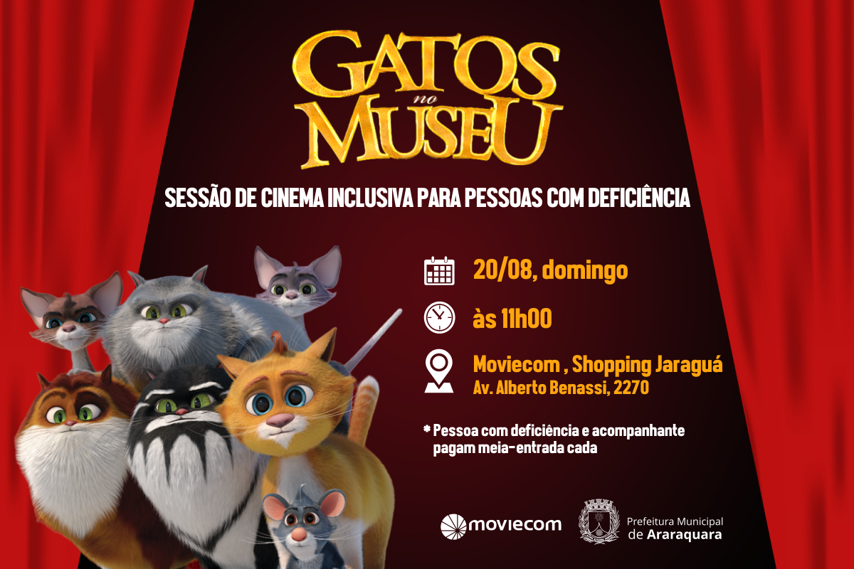 Gatos no Museu no  Moviecom Jaraguá!
