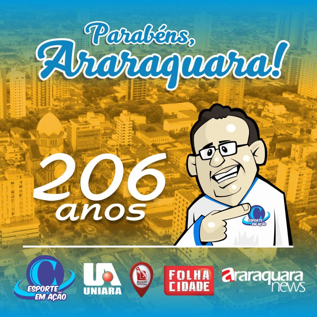 Parabéns Araraquara ,206 anos!