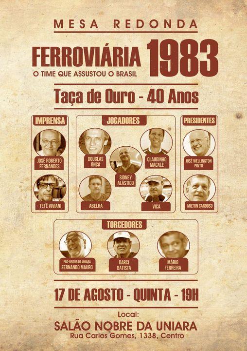 PODCAST UNIARA E PARCEIROS PROMOVEM MESA-REDONDA EM CELEBRAÇÃO À PARTICIPAÇÃO DA FERROVIÁRIA NO CAMPEONATO BRASILEIRO DE 1983!