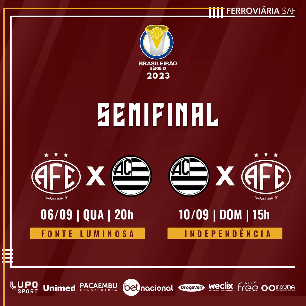A primeira partida da Ferroviária está na semifinal da Série D está marcada contra o Atlhétic!