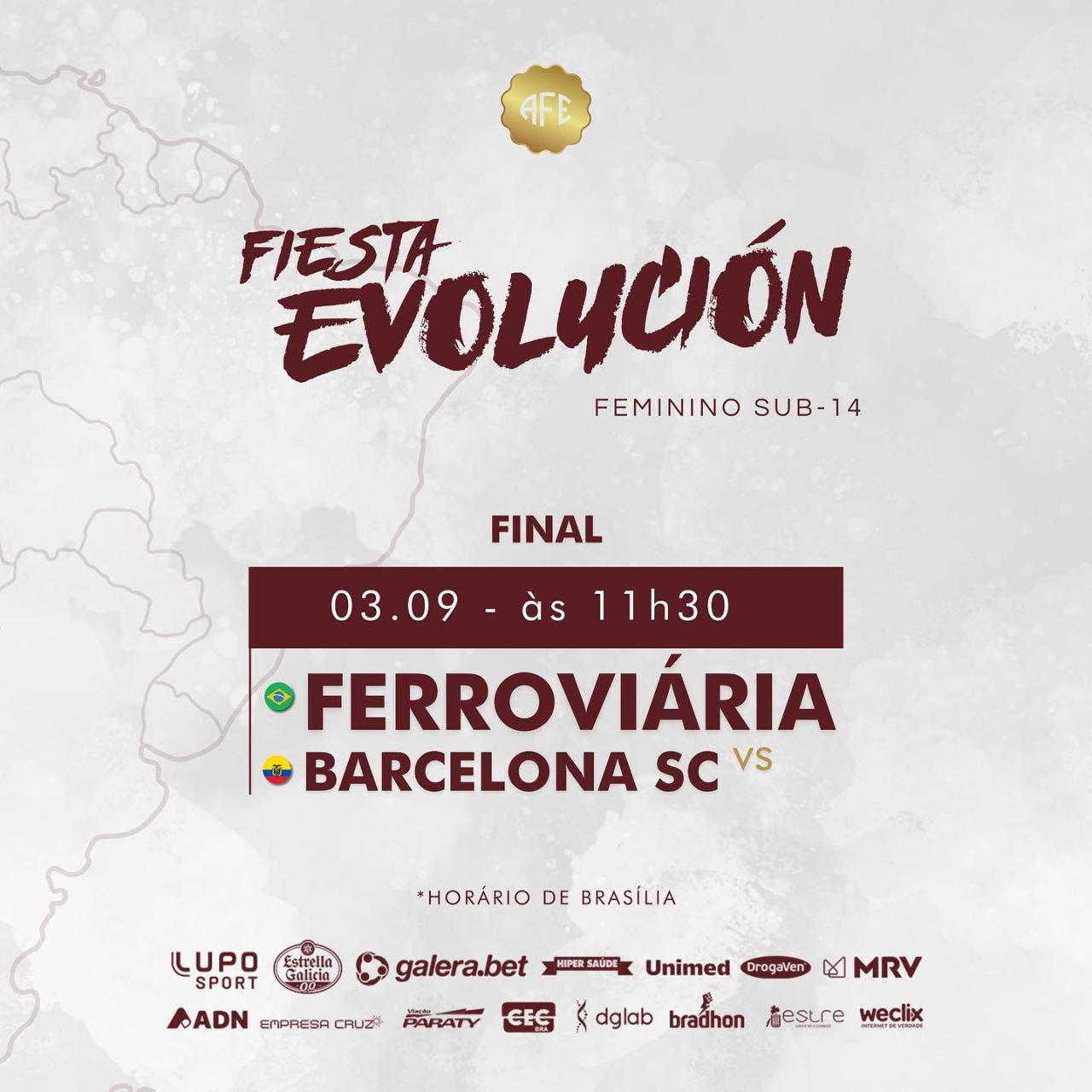 Barcelona SC, do Equador X Ferroviária - Fiesta Evolución 2023 Feminina Sub 14 2023!