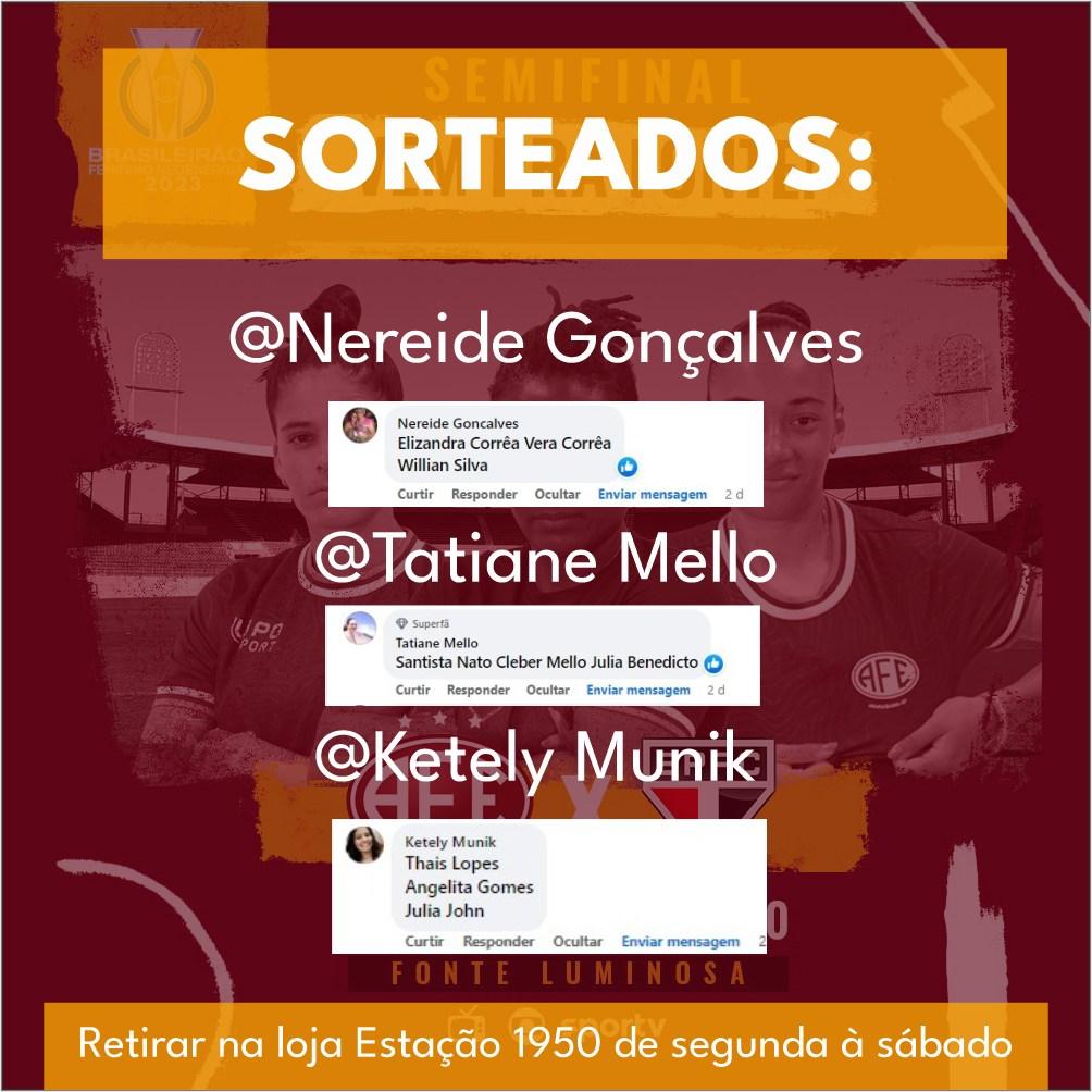 Parabéns para os afeanos e afeanas sorteadas!