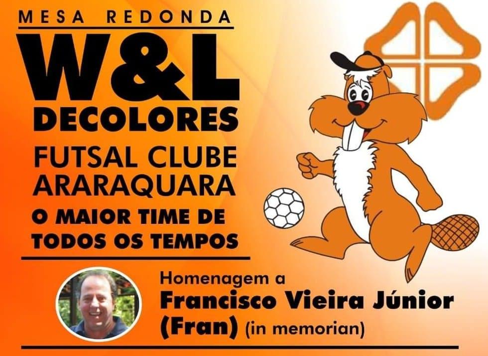 PODCAST UNIARA E AÇÃO PRESTAÇÃO & SERVIÇOS PROMOVEM MESA-REDONDA SOBRE W&L DECOLORES FUTSAL QUE FEZ HISTÓRIA EM ARARAQUARA!