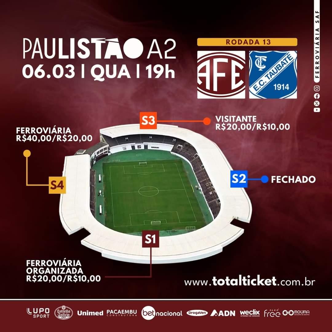 Ferroviária x Taubaté - 13 rodada - Série A2 2024!