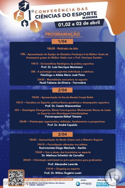 Inscrições para a 1ª Conferência das Ciências do Esporte da Uniara  2024 continuam abertas!