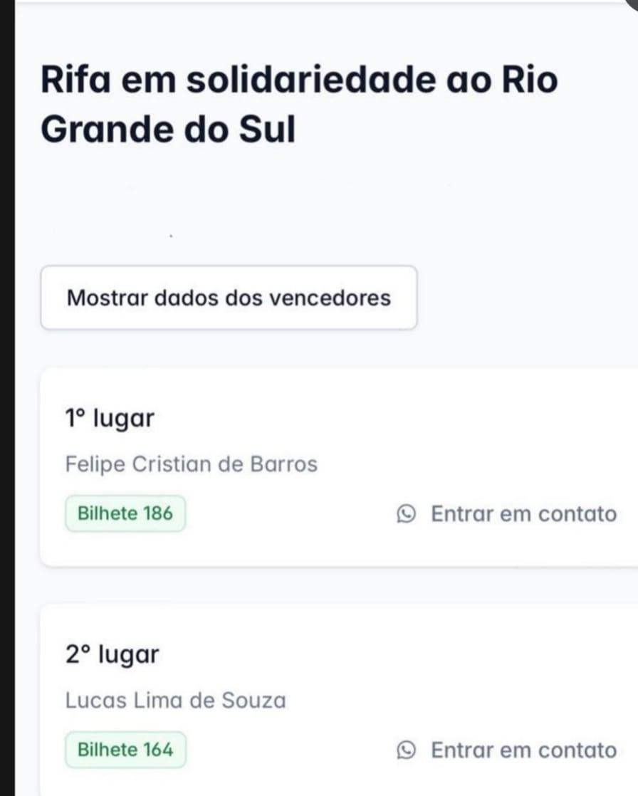 Felipe e Lucas , os sorteados na rifa solidária de Yuri Tanque!