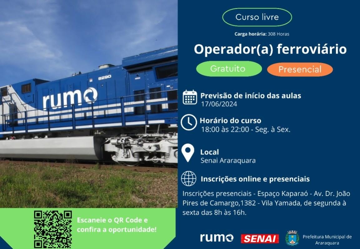 Espaço Kaparaó está com inscrições abertas para curso de Operador Ferroviário !