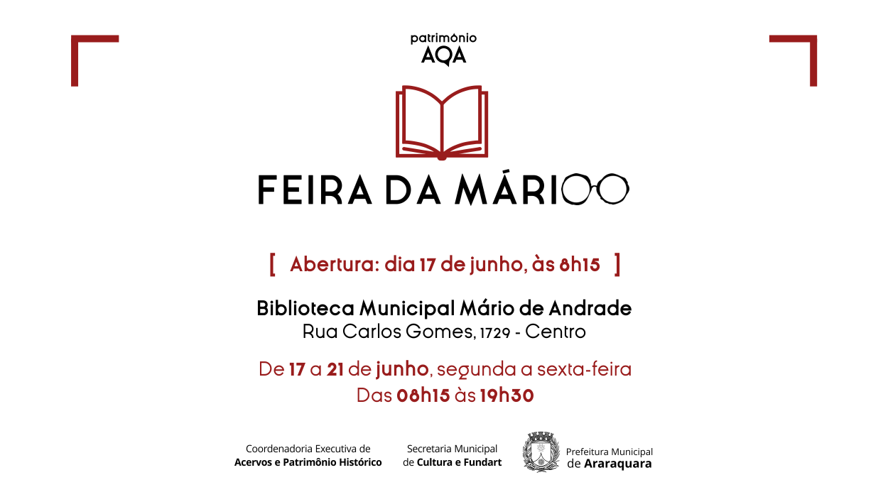Feira da Mário começa na Biblioteca Municipal em Araraquara!
