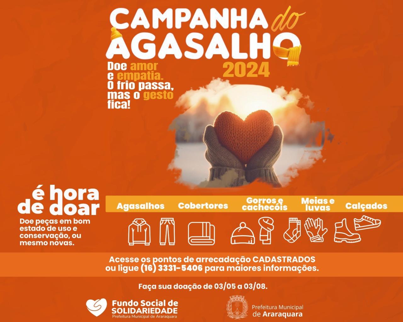 Fundo Social de Araraquara faz apelo para que peças doadas estejam em bom estado!