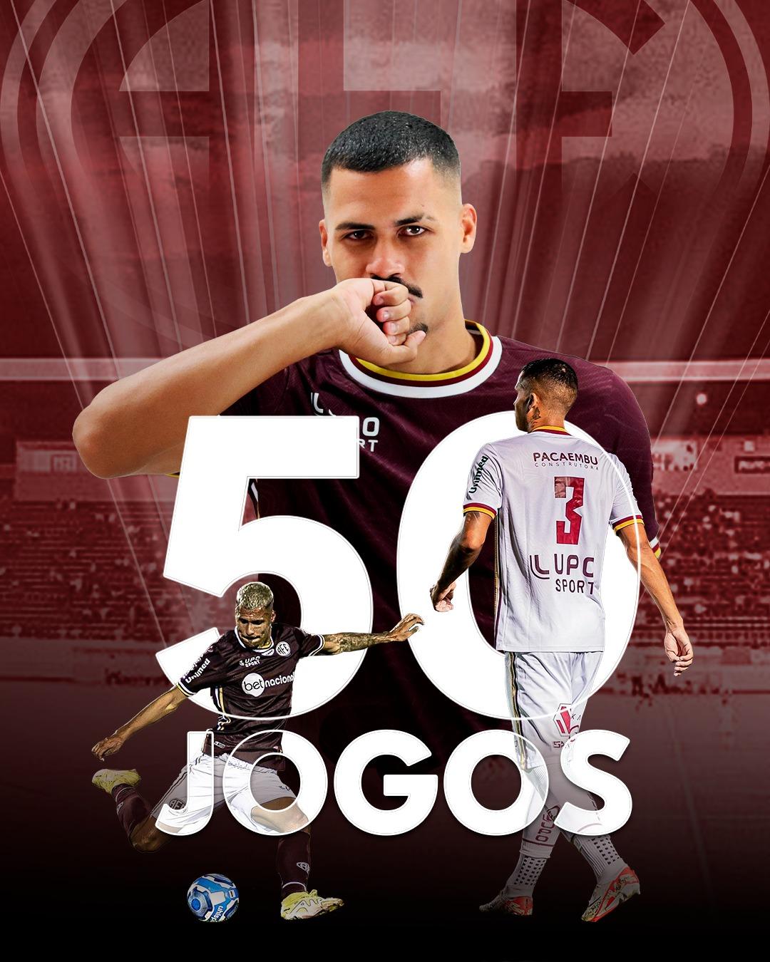 Gustavo Medina alcançou a marca de 50 jogos na equipe profissional da Ferroviária!