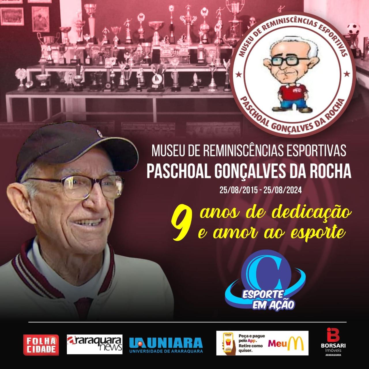 MUSEU DE REMINISCÊNCIAS ESPORTIVAS PASCHOAL GONÇALVES DA ROCHA COMPLETA 9 ANOS !