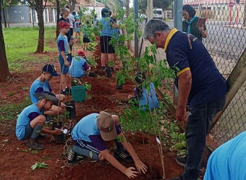 Ação ambiental planta 50 mudas de árvores em Araraquara!