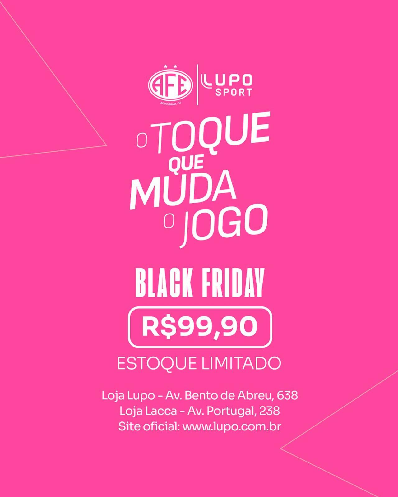 Tá rolando a Black Friday na Loja da Lupo e você pode adquirir a camisa do Outubro Rosa!