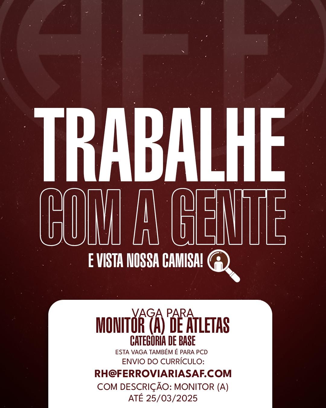 TRABALHE COM A FERROVIÁRIA!