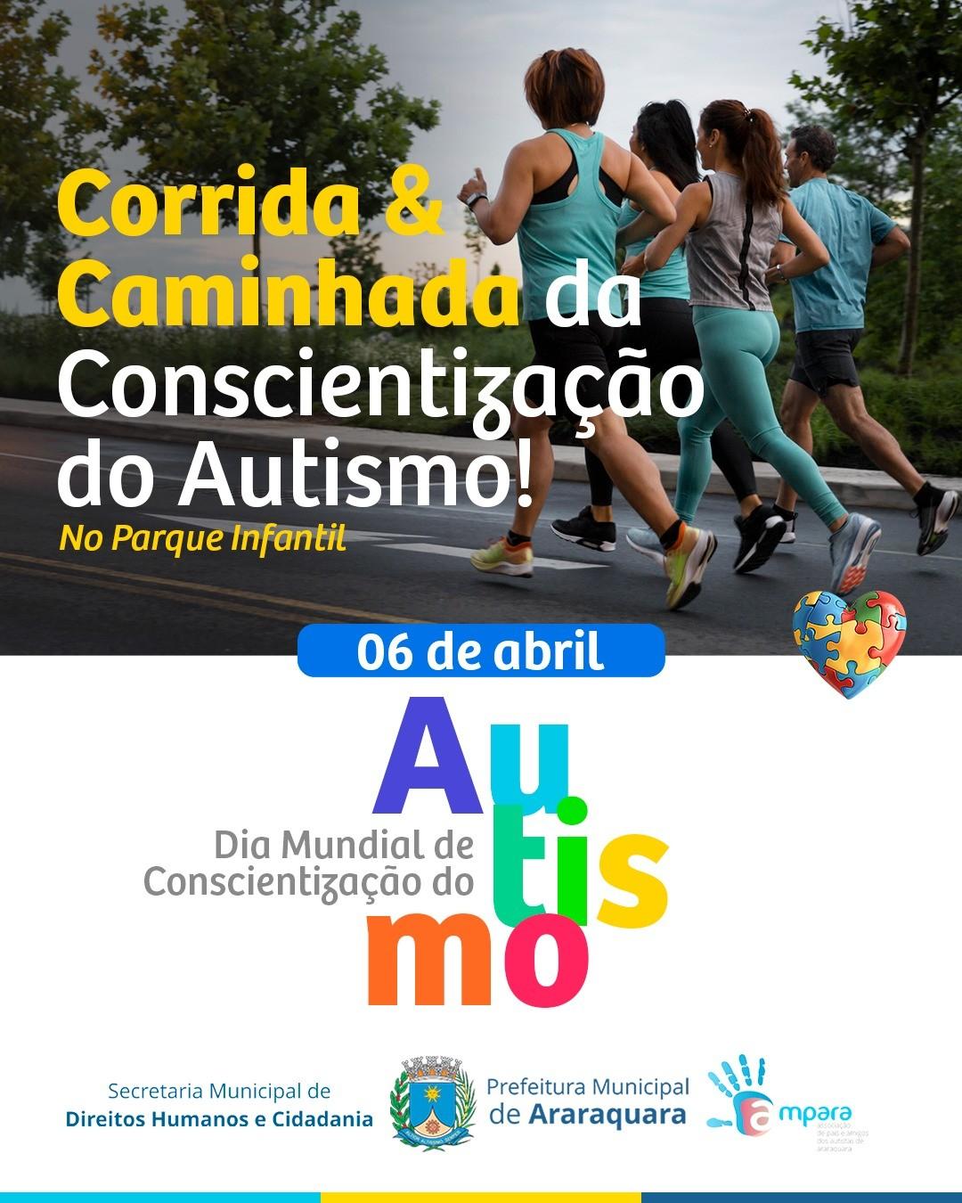 Parque Infantil recebe corrida, feira de artesãos e artistas no Dia pela Conscientização do Autismo!