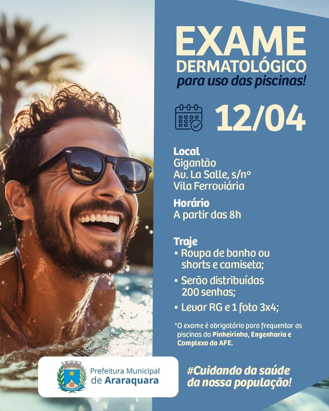 Prefeitura de Araraquara oferece exame médico para uso das piscinas do Pinheirinho!