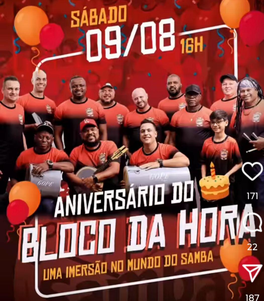 Aniversário do Bloco da Hora de Araraquara!Uma imersão no mundo do samba! Convites limitados!
