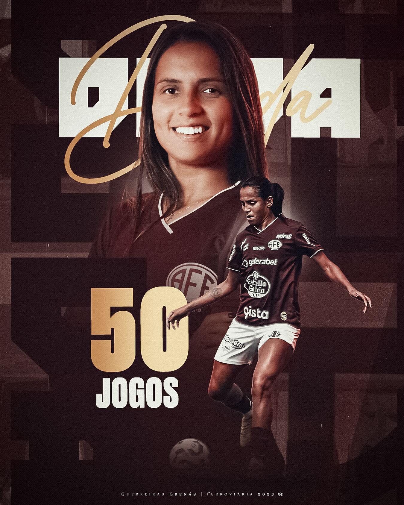 Duda ultrapassou a marca dos 50 jogos pelas Guerreiras Grenás!