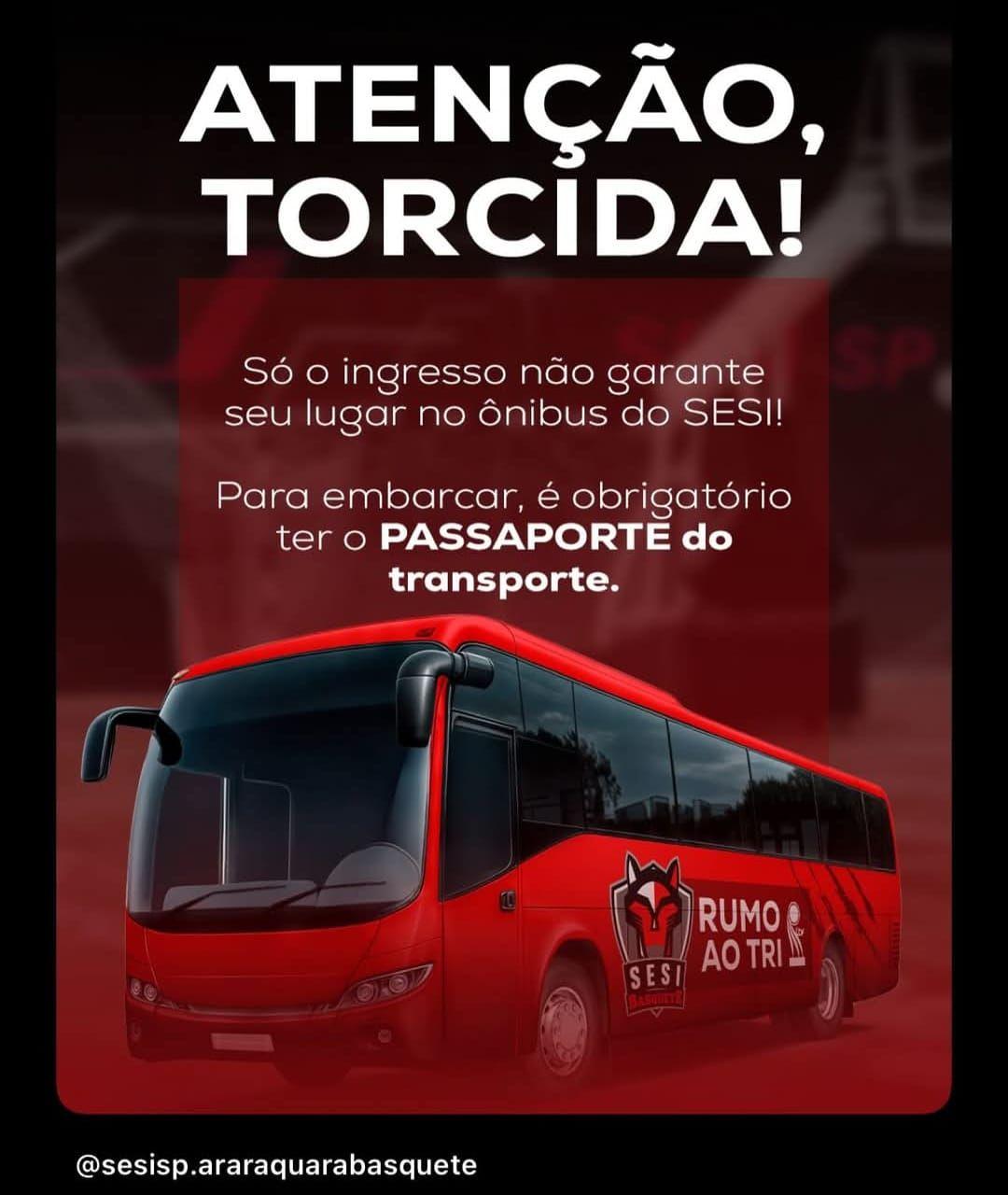 Caravana para o jogo 3 da final do Sesi Araraquara Basquete Feminino em São Paulo contra o Maranhão Basquete pela LBF 2025!