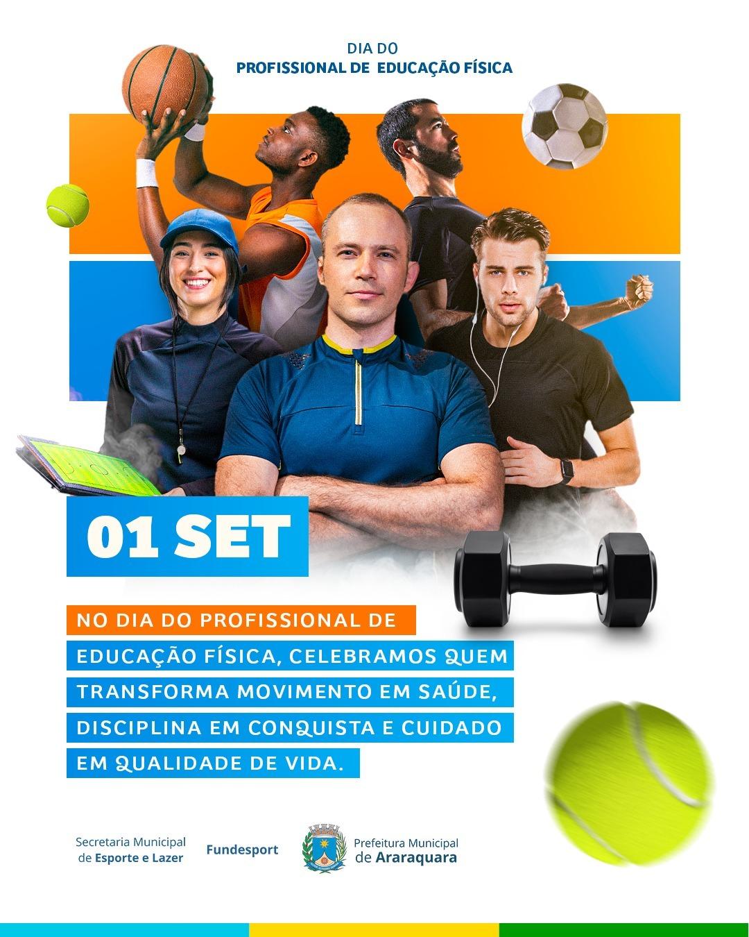 Fundesport/Araraquara homenageia técnicos e profissionais de Educação Física pelo seu dia!