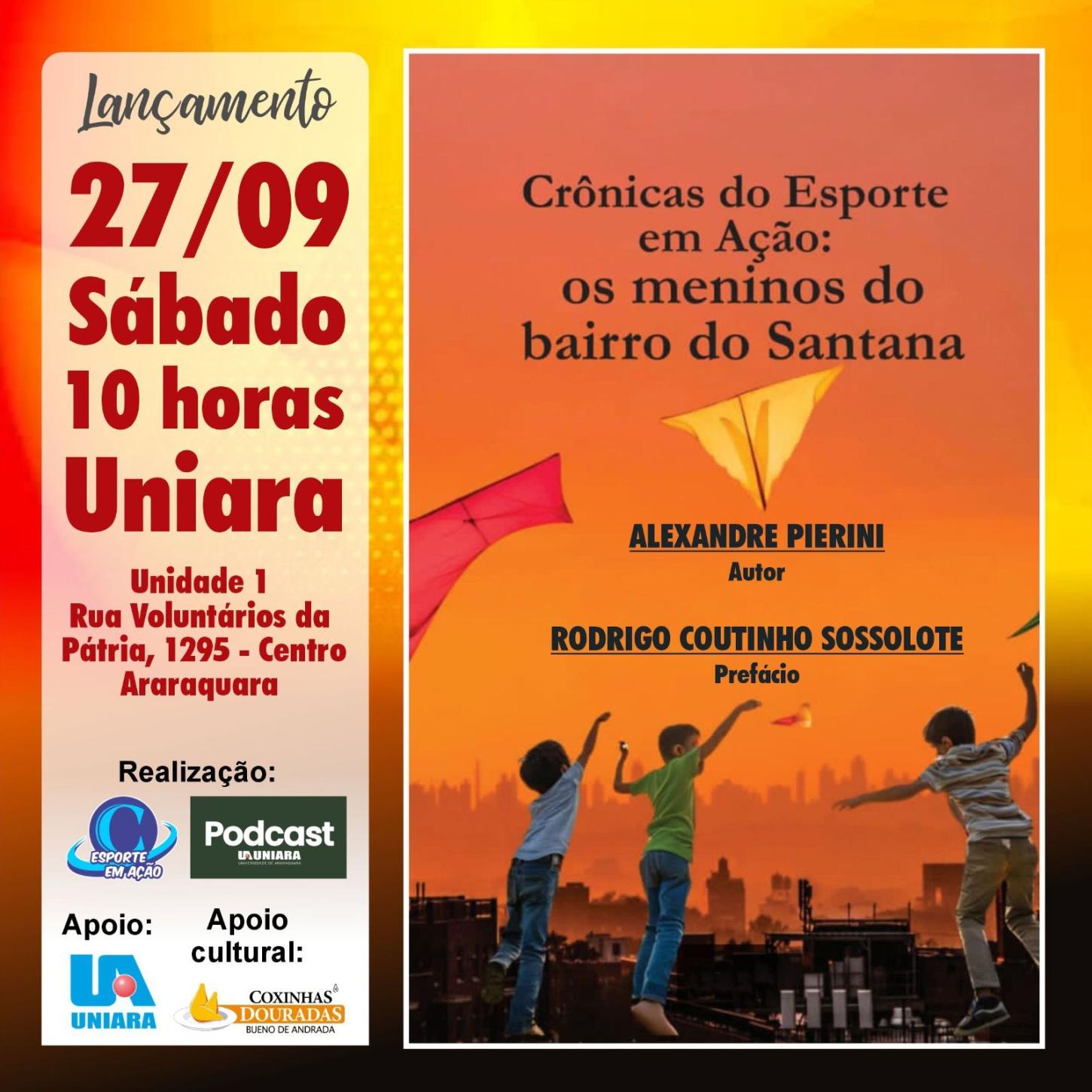 Lançamento Livro Crônicas do Esporte em Ação:Os Meninos do Bairro do Santana!