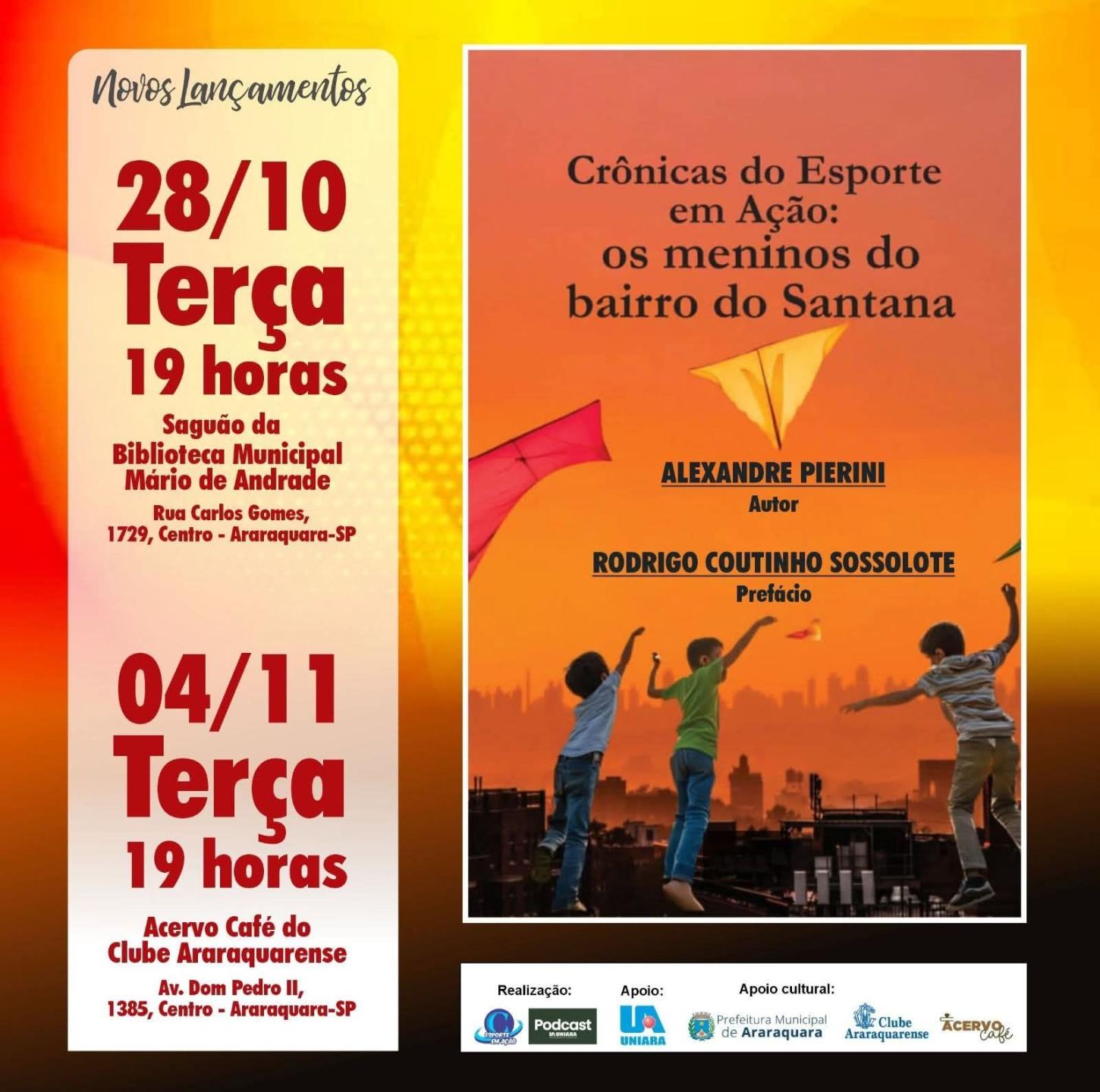 Novos Lançamentos do Livro Crônicas do Esporte em Ação:Os Meninos do Bairro do Santana!