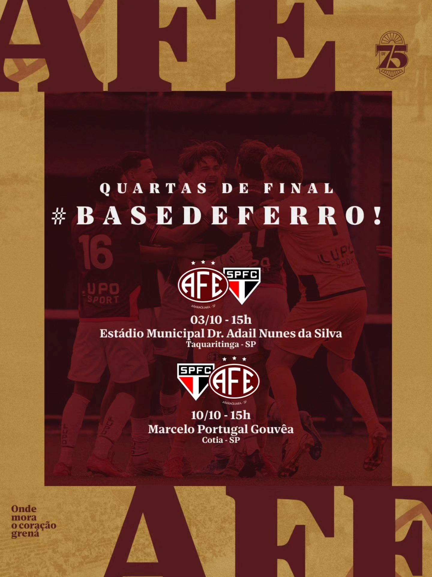 São Paulo será o adversário da Ferroviária nas quartas de final do Paulista Sub 20 2025!