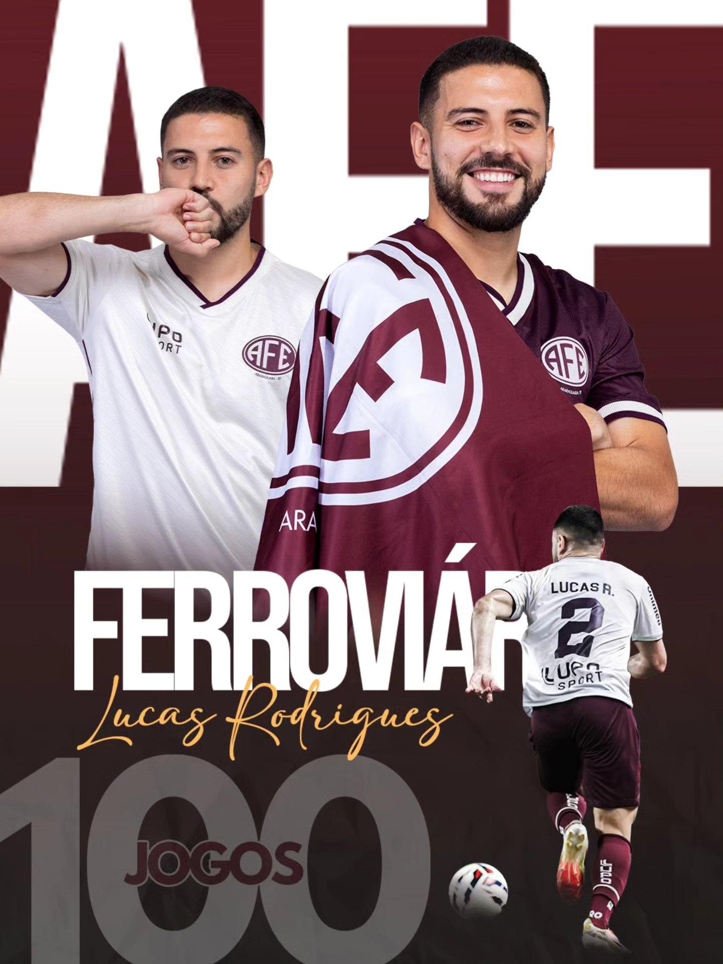 Lucas Rodrigues chega a 100 jogos e recebe homenagem da diretoria da Ferroviária!