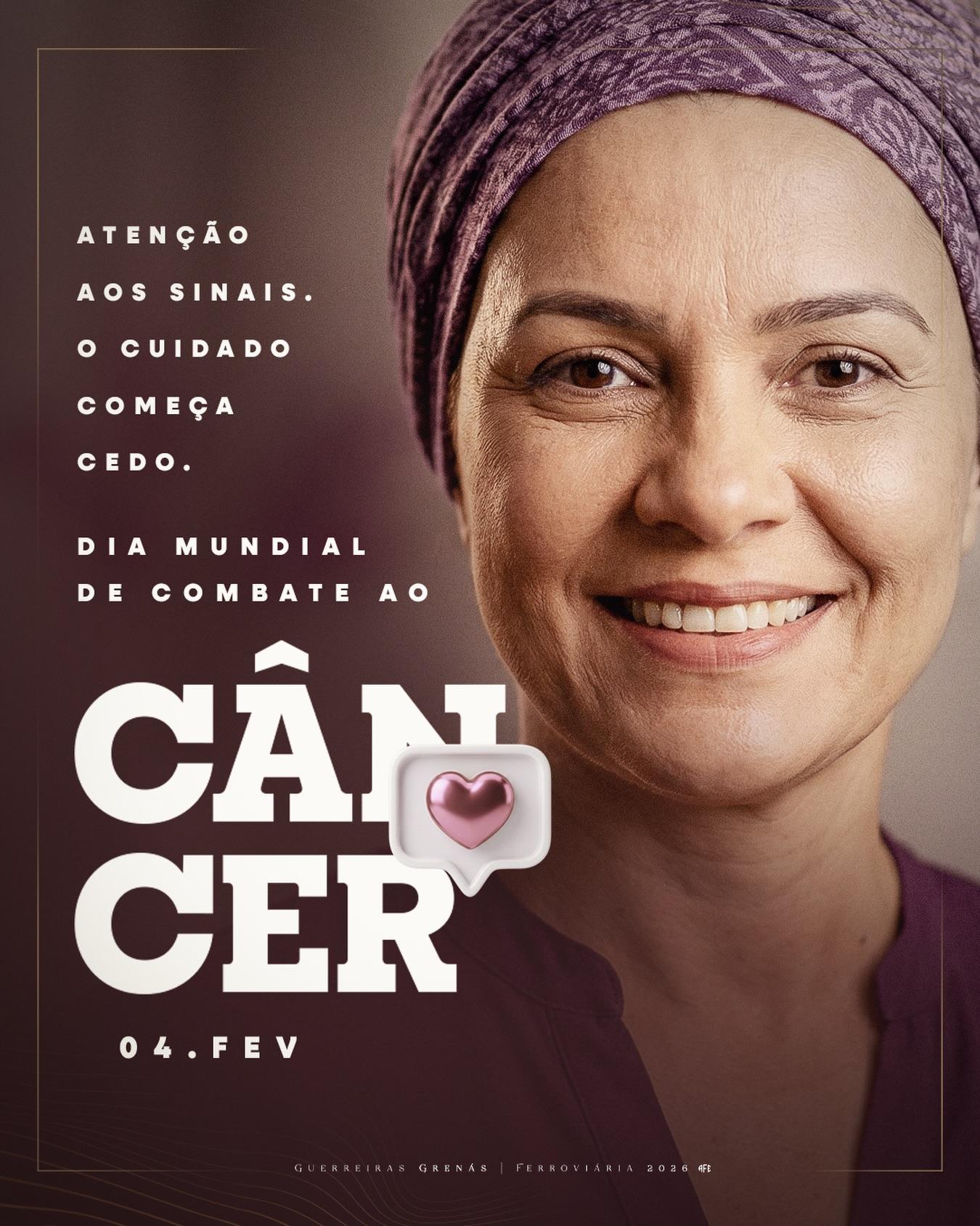 No Dia Mundial de Combate ao Câncer, as Guerreiras Grenás reforçam a importância da atenção !