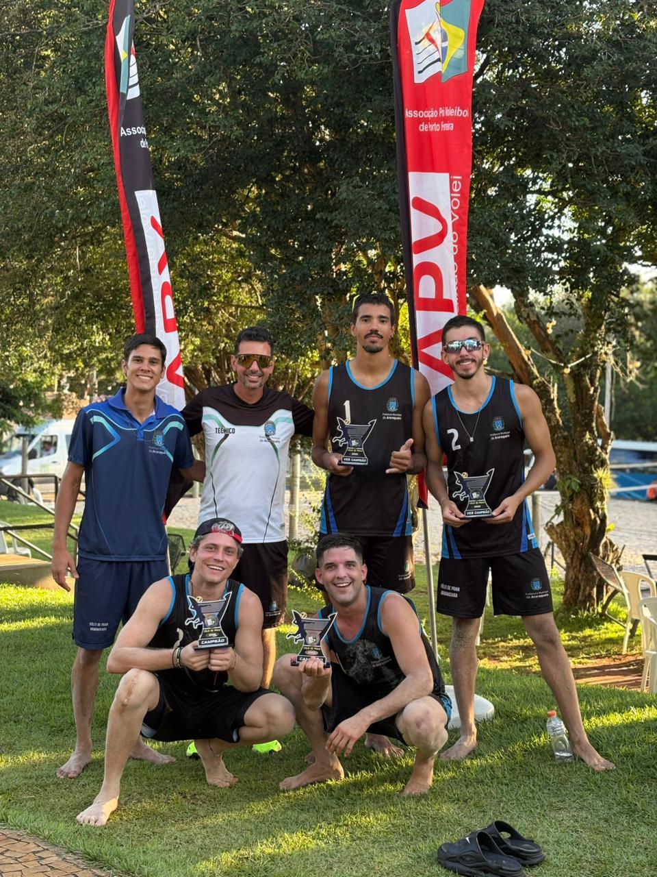 Duplas masculinas da Fundesport /Araraquara dominam etapa de abertura do Circuito APV de Vôlei de Praia 2026!