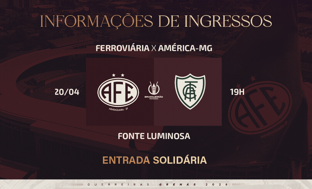 Brasileirão Feminino: Partida entre Guerreiras Grenás e América-MG terá entrada solidária !