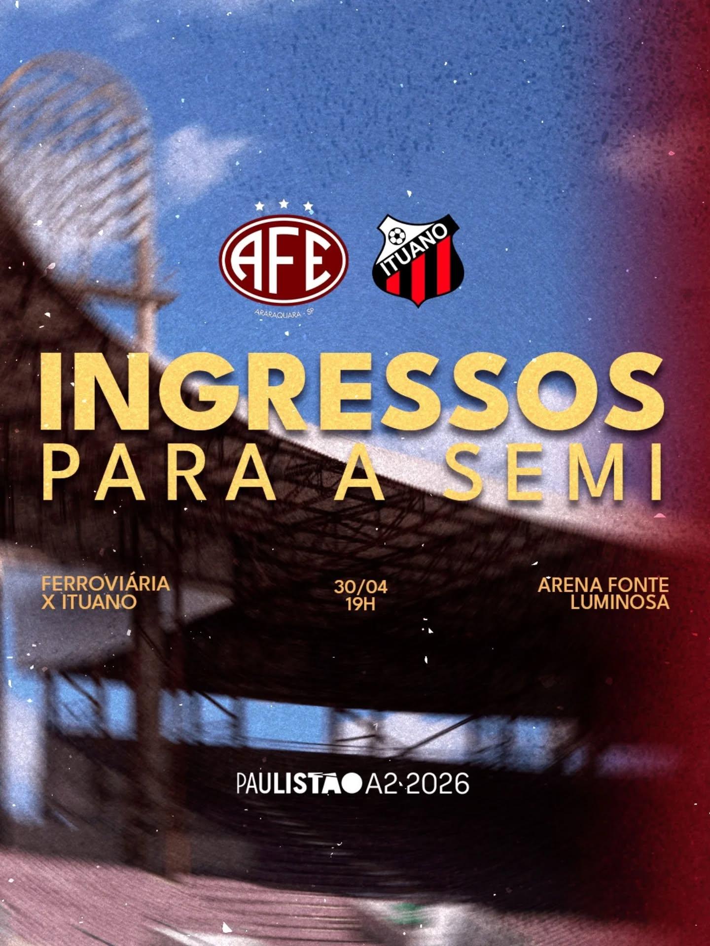 Ferroviária divulga preços, cargas e condições dos ingressos para jogo decisivo contra Ituano!